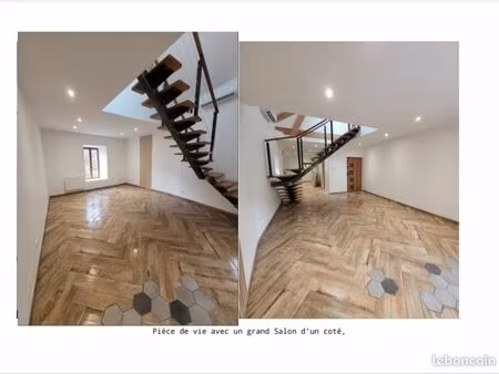 t2 duplex de 82m2 dans ancien moulin sur les berges de l'aveyron