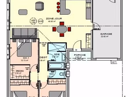 vente maison neuf 4 pièces 97m2 villedoux - 300000 € - surface privée