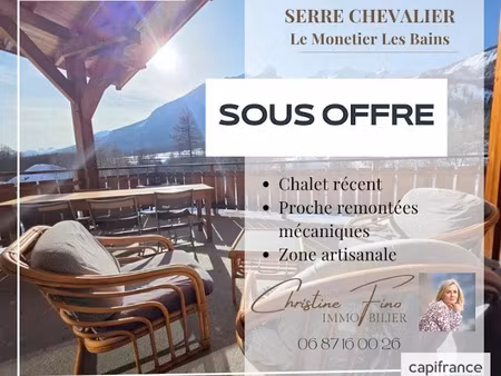 vente chalet 8 pièces 162 m² à le monêtier-les-bains (05220)  848 000 €