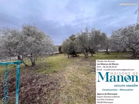 terrain 849 m² manosque