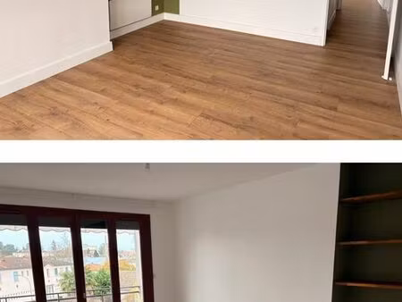 t2 58m² refait à neuf – terrasse + 2 balcons – parking fermé – résidence sécurisée – ascen