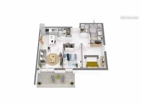 appartement 3 pièces 65 m²