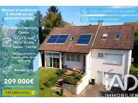 vente maison 6 pièces 148 m² grand-charmont (25200)