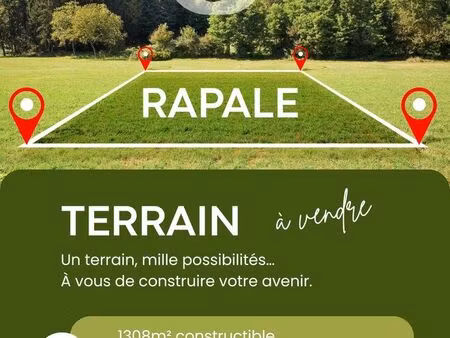 terrain 1614 m² rapale