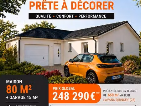 terrain 650 m² lavans-quingey