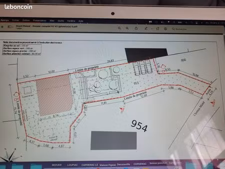 terrain la chaloupe st leu vue mer