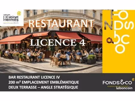 fonds de commerce restaurant 200 m²