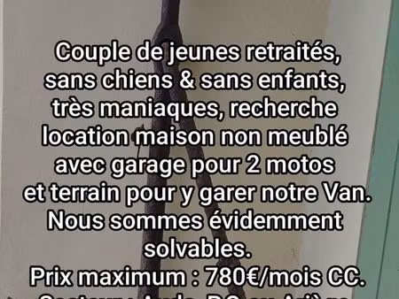 recherche maison à louer  jeunes couples retraités