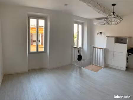 t2 duplex rénové 44m2 lumineux - cœur village