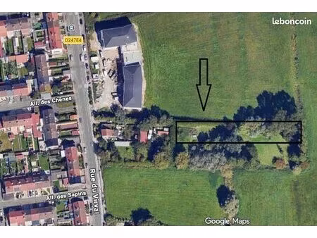 terrain 1665m² à bâtir centre coulogne hors lotissement