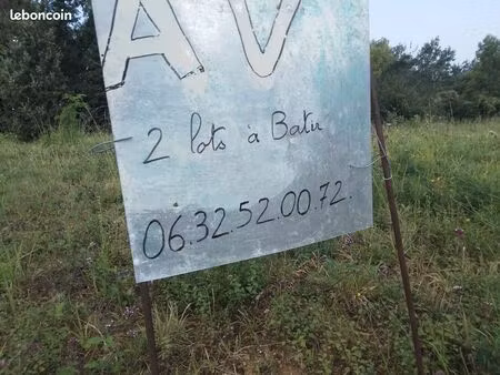 terrain à bâtir en 2 lots de 2500 m2