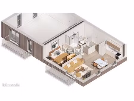 maison 2 pièces 52 m²