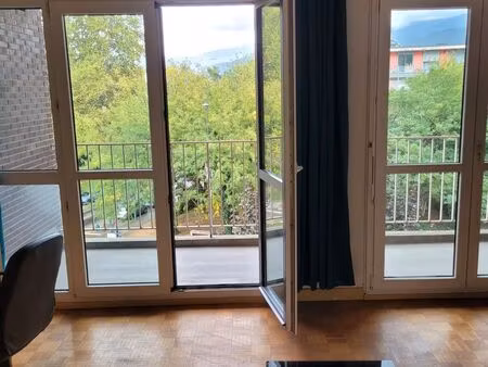 grenoble centre ville (malifaud / perrot) t1 meublé grd balcon  vue  chauffage urbain