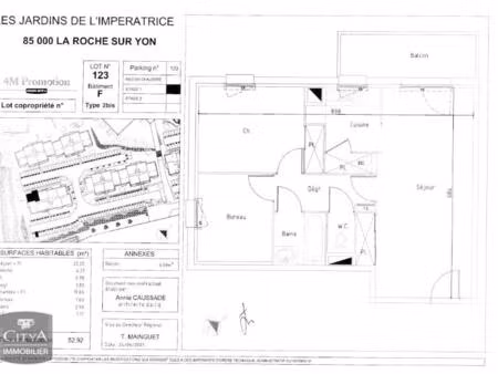 location appartement 2 pièces 53m² la roche sur yon 85000