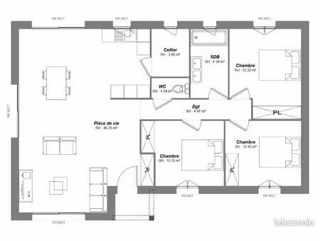 maison 4 pièces 92 m²