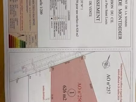 terrain 518 m² montdidier