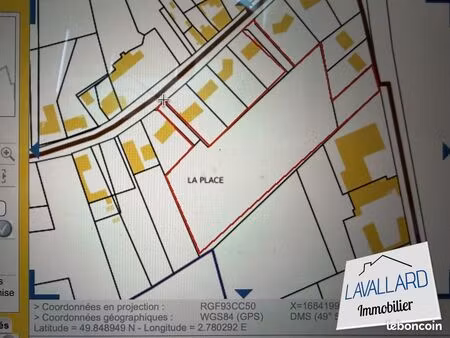 terrain 9000 m² vermandovillers
