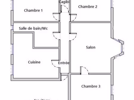 a louer f4 meublé de 92m² avec balcon  grande terrasse et places de parking