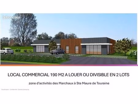 local commercial 190 m2 a louer ou divisible en 2 lots