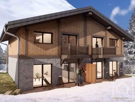 nouveau demi-chalet de 3 chambres avec vue sur le mont-blanc  garage  jardin  à proximité.