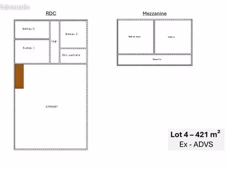 local 421 m² ecquevilly