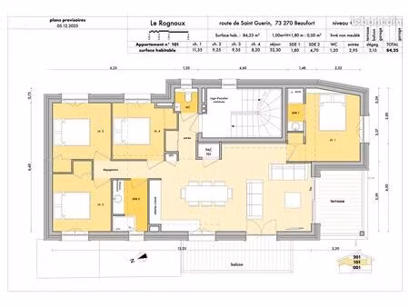 arêches-beaufort – grand appartement 4 chambres – terrasse sud & balcon ouest