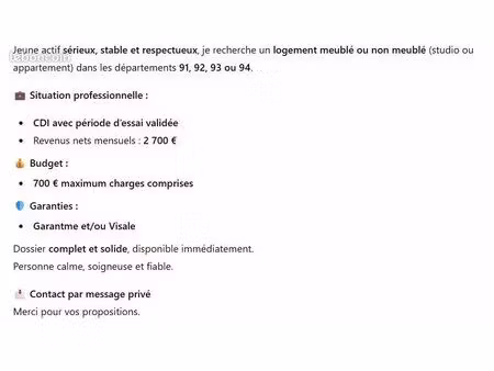 recherche de logement