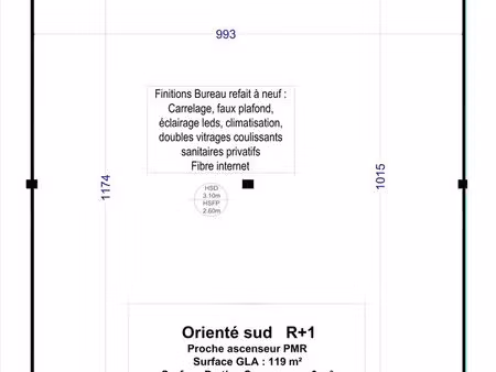 bureaux 128 m² biot