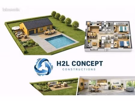 maison neuve 100 m² + – terrain 480 m² piscinable