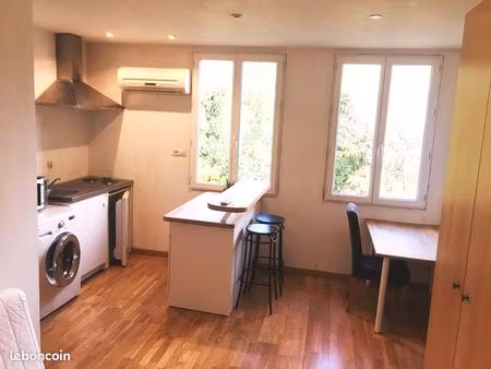 studio 21m² sur jardin à proximité du tram b st genès