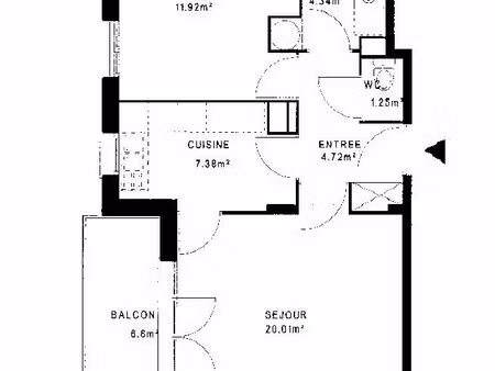 appartement 2 pièces 50 m2