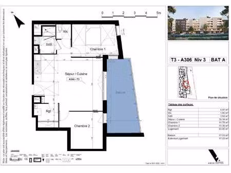 vente appartement 3 pièces à caen (14000) : à vendre 3 pièces / 63m² caen