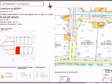 vente terrain à bâtir 603 m²