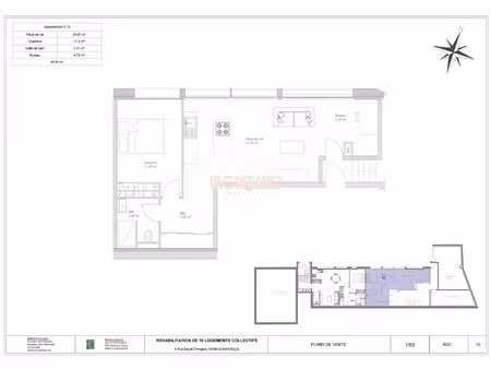 achat appartement 2 pièces 46m² dunkerque 59140