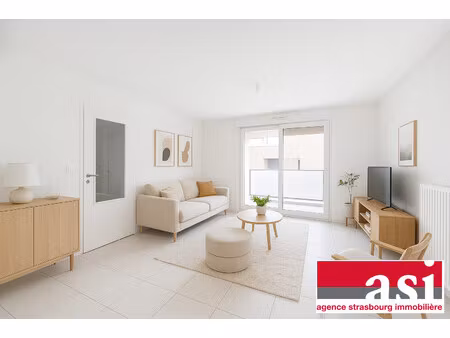 f2 de 44.57 m² avec balcon et garage en vente à hoenheim