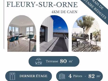 achat appartement 5 pièces 82m² fleury sur orne 14123