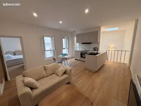 t2 meublé – jardin public – rénové haut de gamme – calme absolu