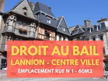cession droit au bail – emplacement n°1 centre-ville lannion