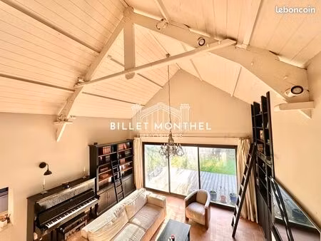 charmante maison en pierre avec jardin  terrasse avec vue sur le donjon du château et gran