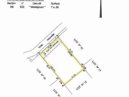 terrain constructible viabilisé à vendre