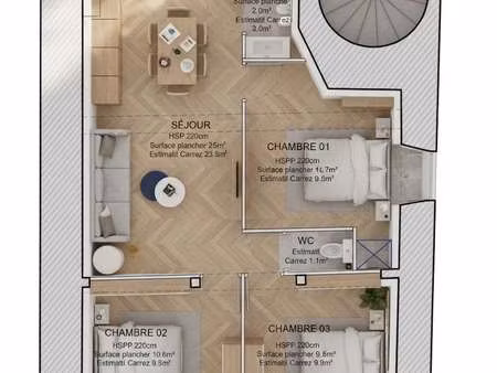 vente appartement 4 pièces aux ponts-de-cé (49130) : à vendre 4 pièces / 59m² les ponts-de