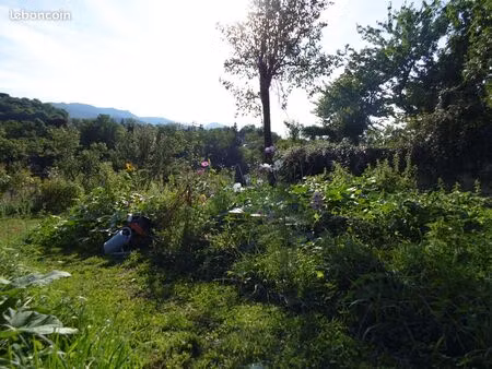 terrain jardin zone n centre ville environ 1400m anciennement constructible avec cabanon c