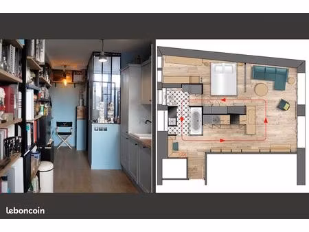 élégant 2 pièces meublé lumineux avec vue – 47 m² – buttes-chaumont