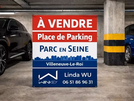 vente parking à villeneuve-le-roi (94290)  9 000 €