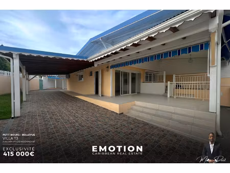 villa t3 + studio indépendant - petit bourg