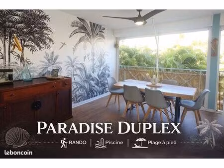 duplex paradise t4 piscine et plage a pied