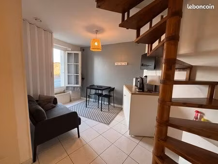 t2 duplex meublé – chauffage et internet inclus