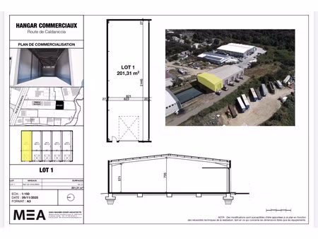 entrepôt 200m2 caldaniccia