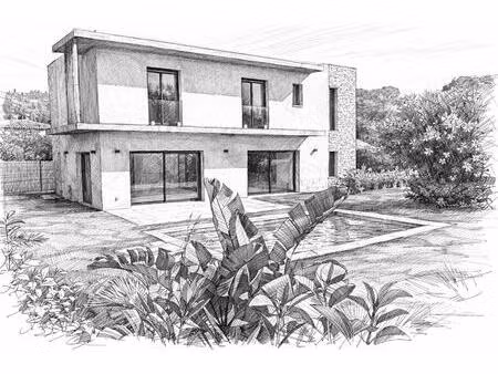 mougins - villa contemporaine neuve dans petit domaine privé