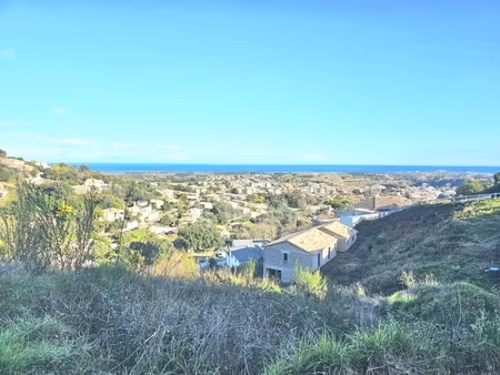 terrain vue mer de 1407 m2 à folelli  penta di casinca (haute corse)